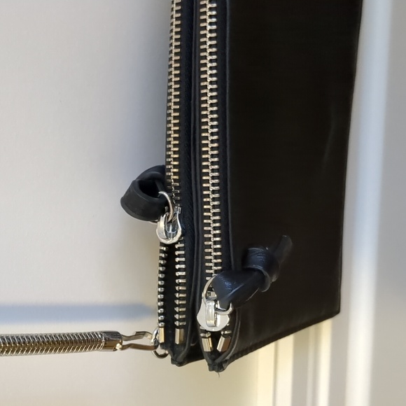 Original evening bag, vegan leather, silver coil strap - Picture 2 of 5